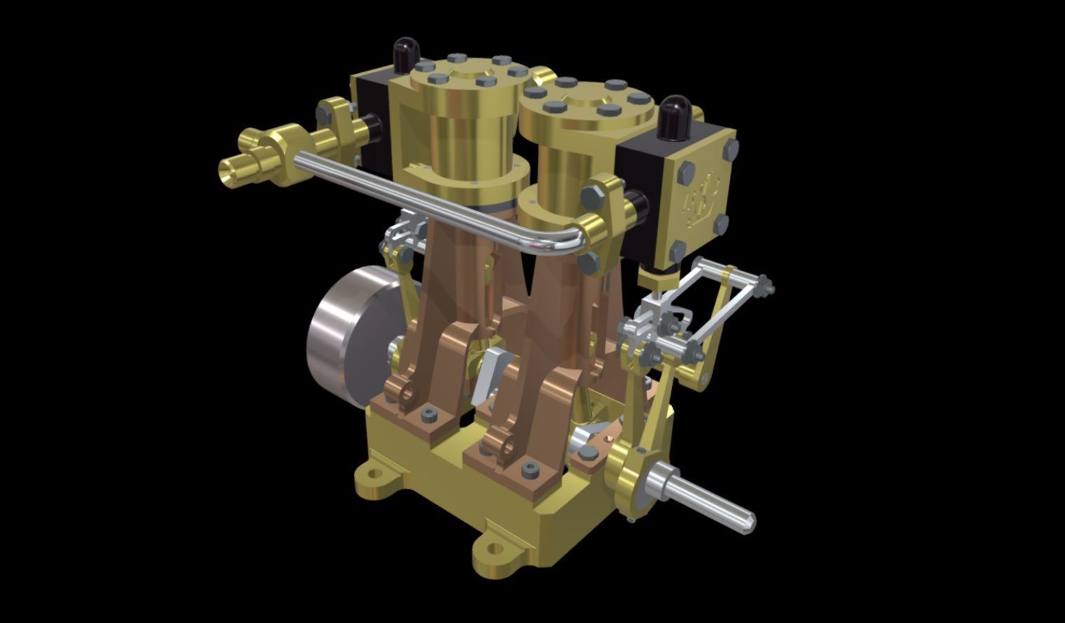 Steam engine 3D model_2