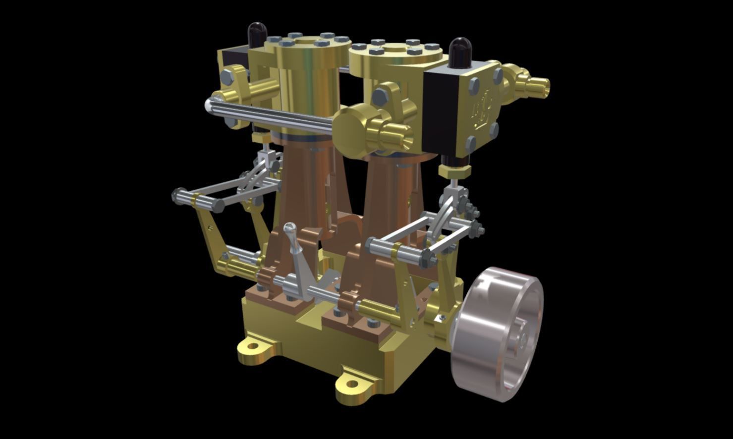 Steam engine 3D model_4