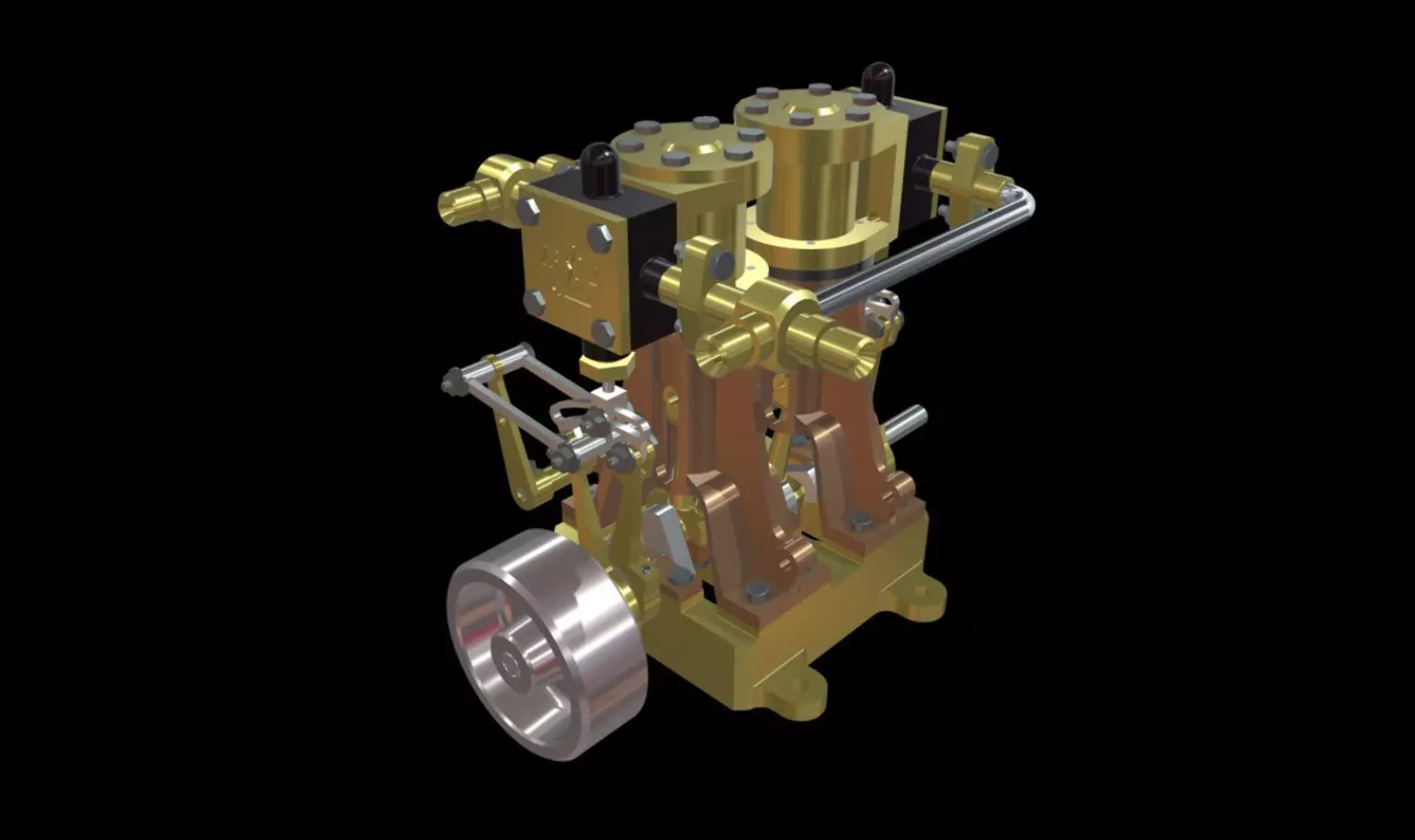 Steam engine 3D model_0