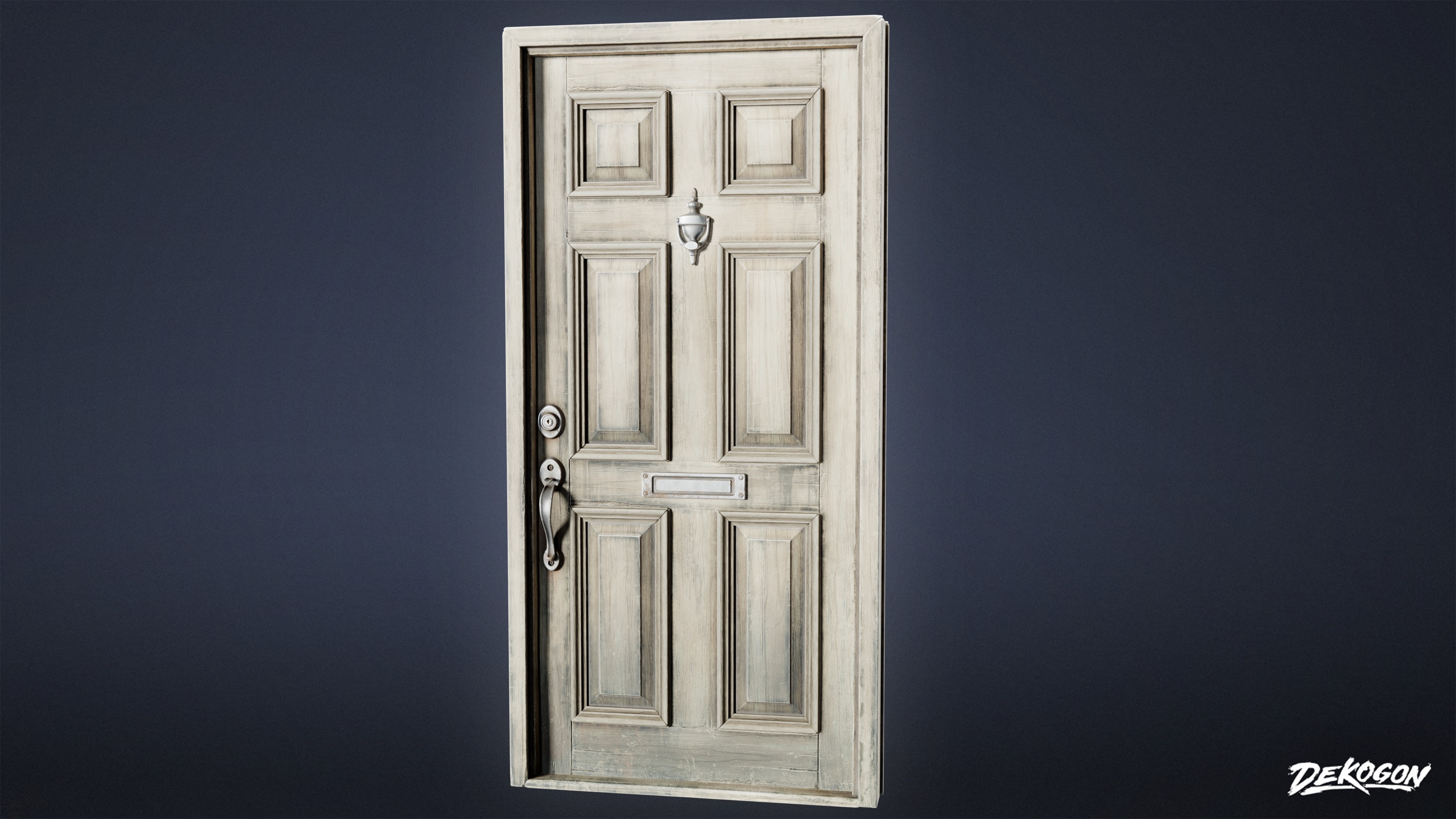 BUILDINGS - Door Exterior Set 02 - LOW POLY AND NANITE Low-poly 3D model_1