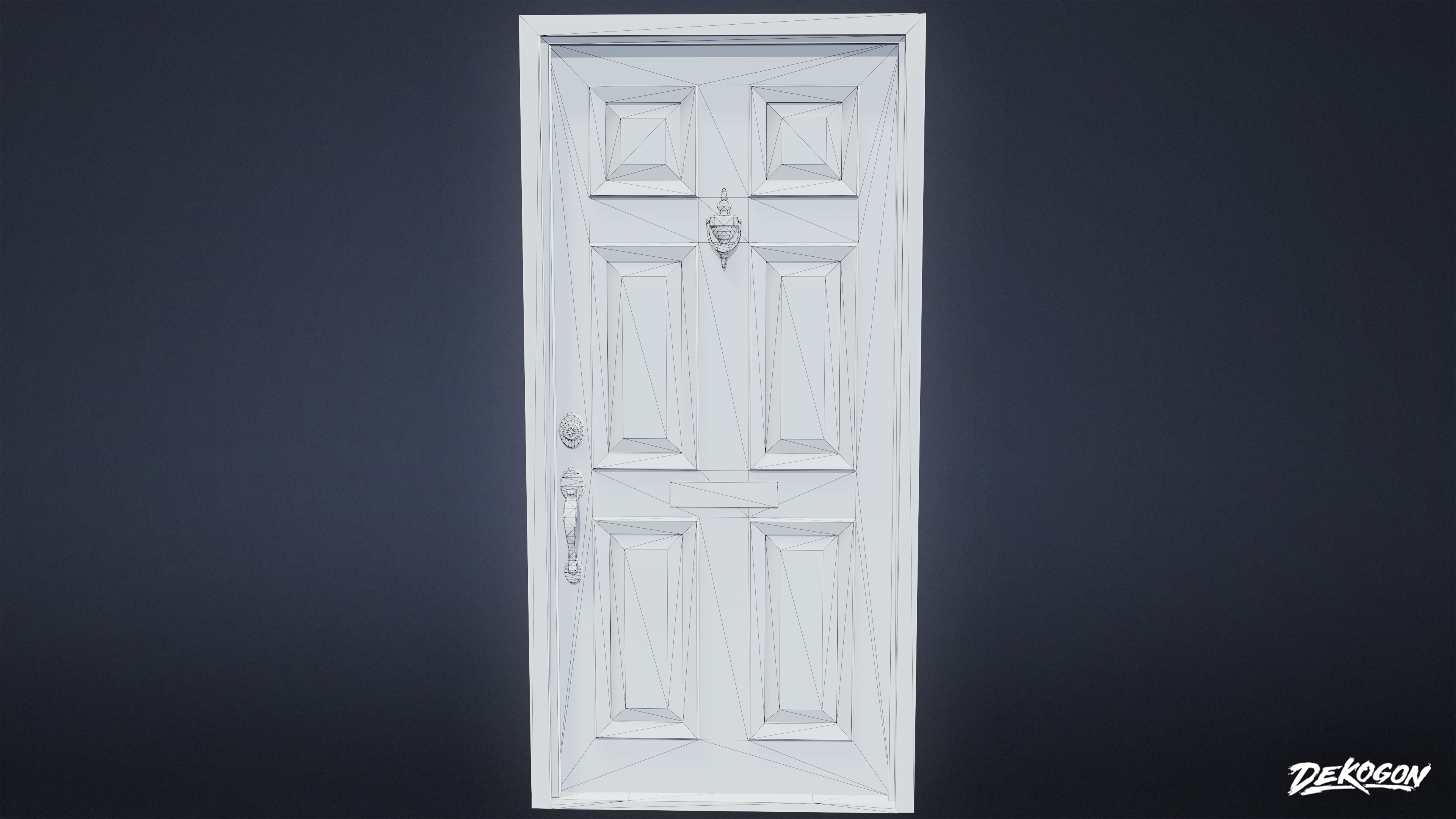 BUILDINGS - Door Exterior Set 02 - LOW POLY AND NANITE Low-poly 3D model_7