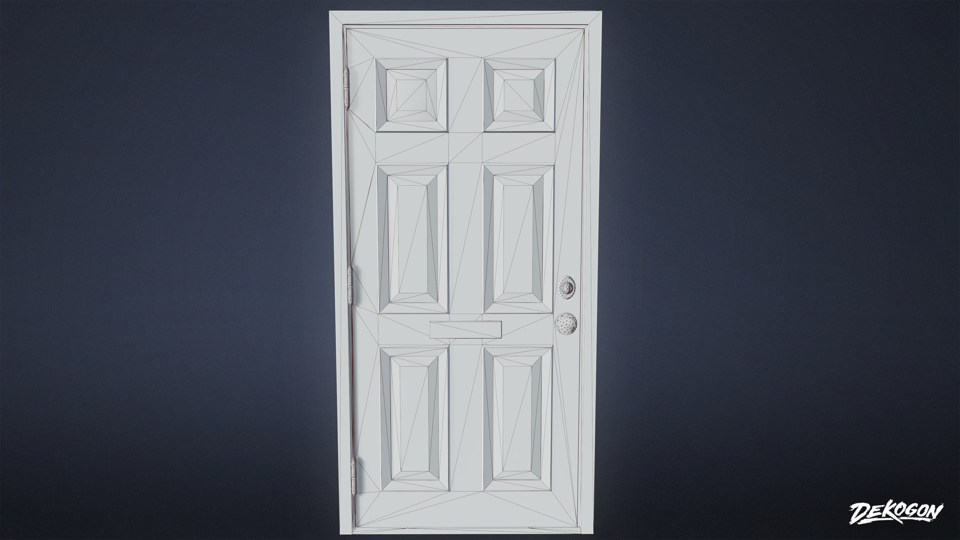 BUILDINGS - Door Exterior Set 02 - LOW POLY AND NANITE Low-poly 3D model_8