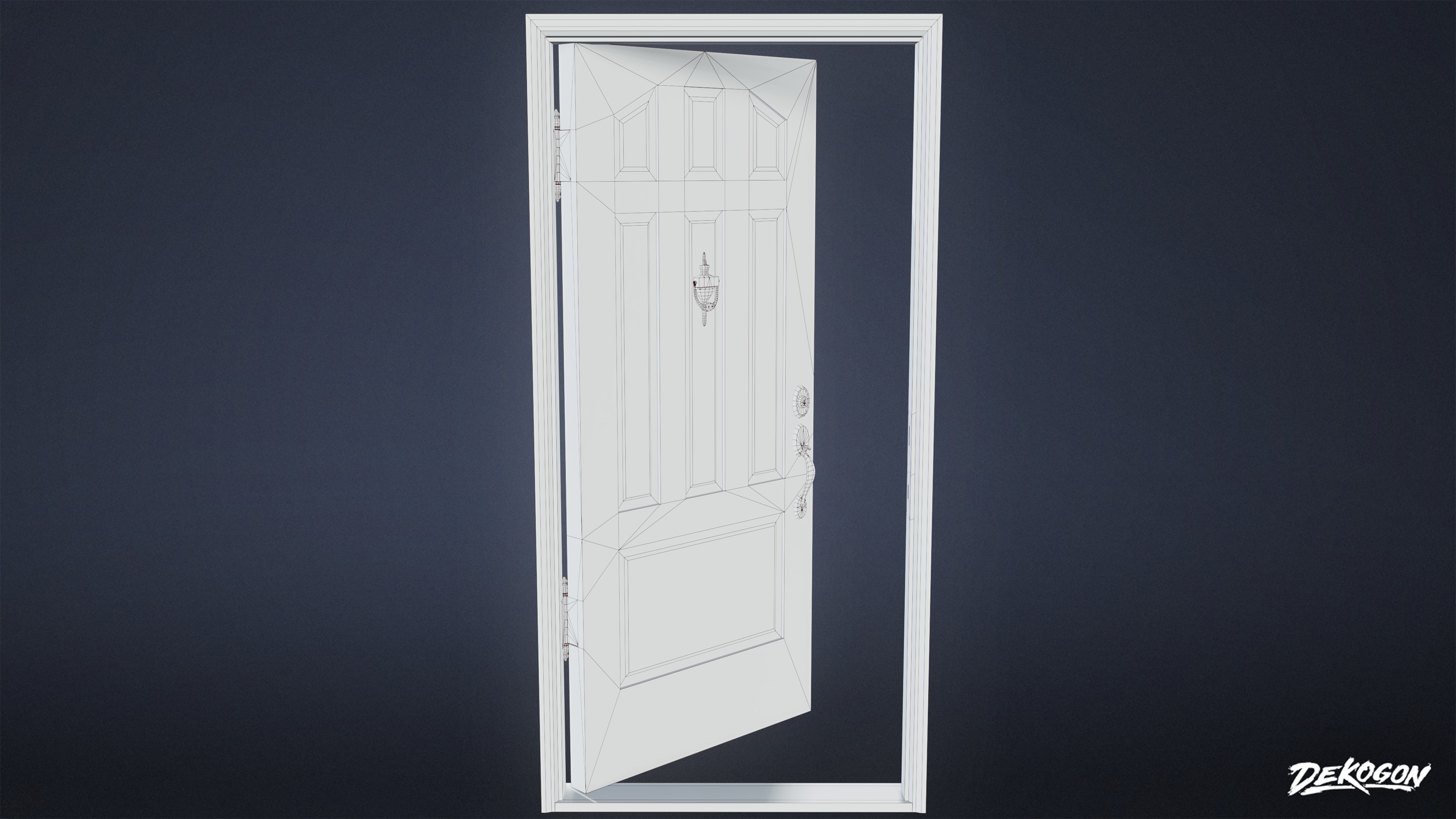 BUILDINGS - Door Exterior Set 03 - LOW POLY AND NANITE Low-poly 3D model_9