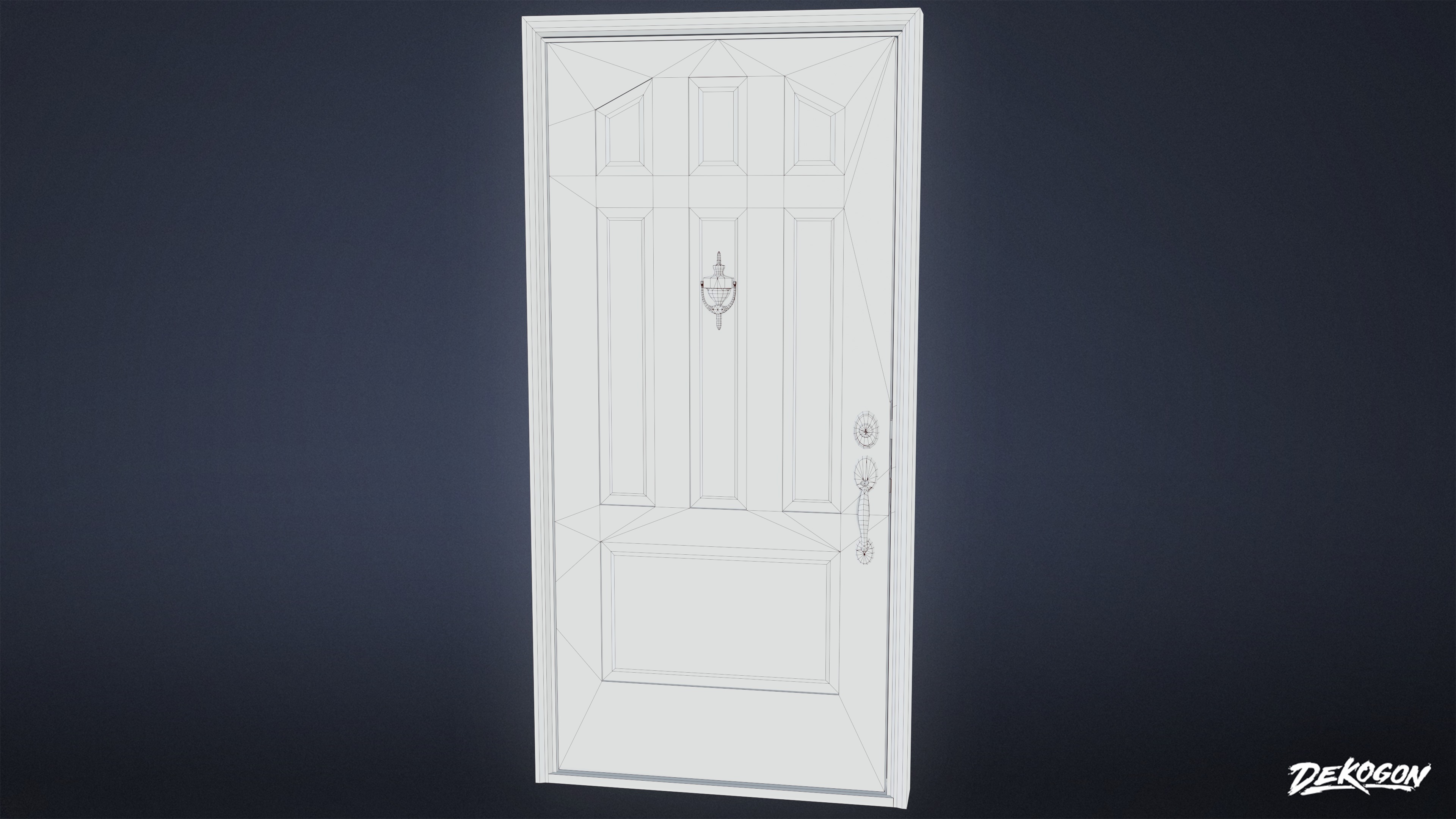 BUILDINGS - Door Exterior Set 03 - LOW POLY AND NANITE Low-poly 3D model_7