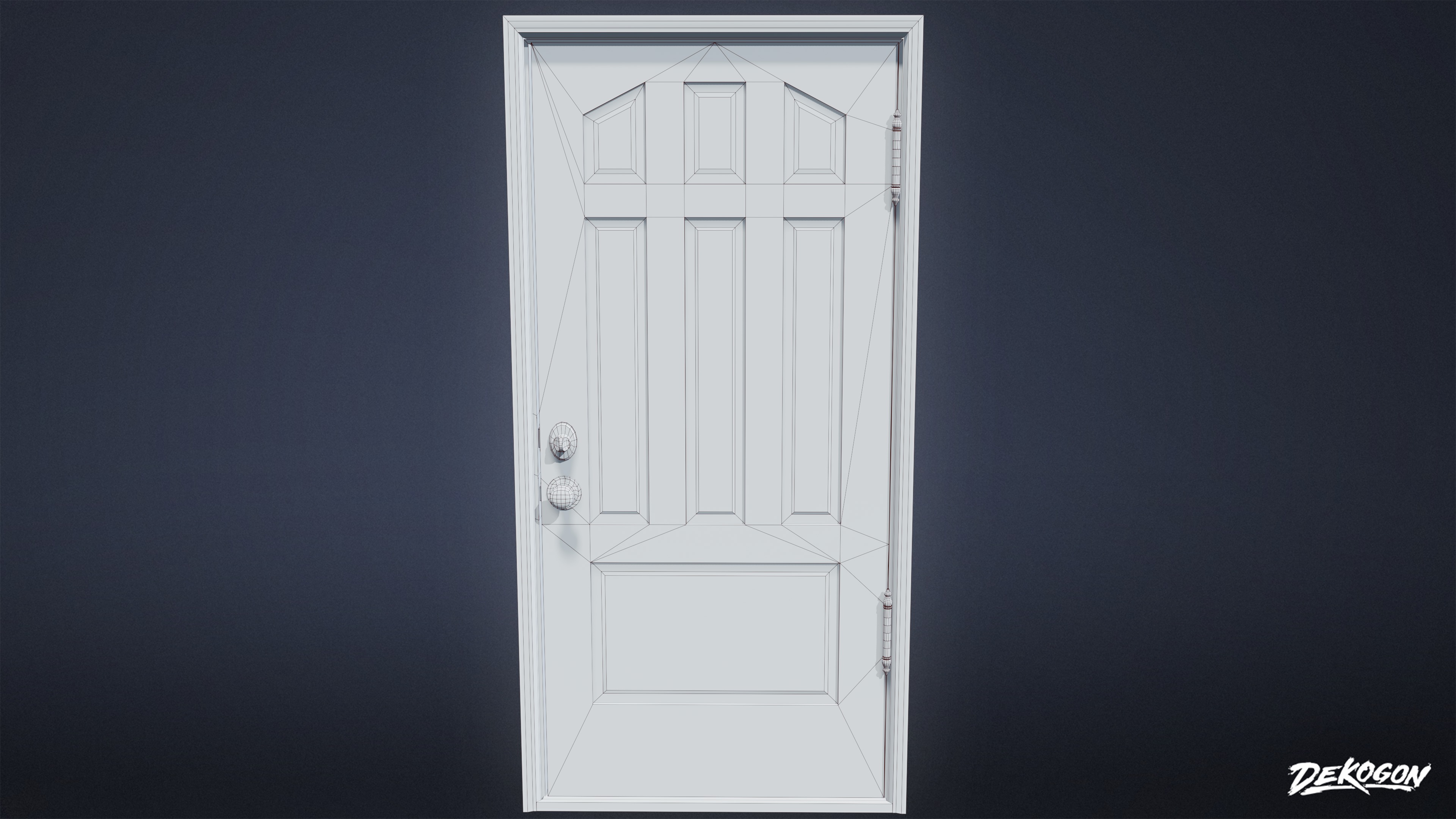 BUILDINGS - Door Exterior Set 03 - LOW POLY AND NANITE Low-poly 3D model_8