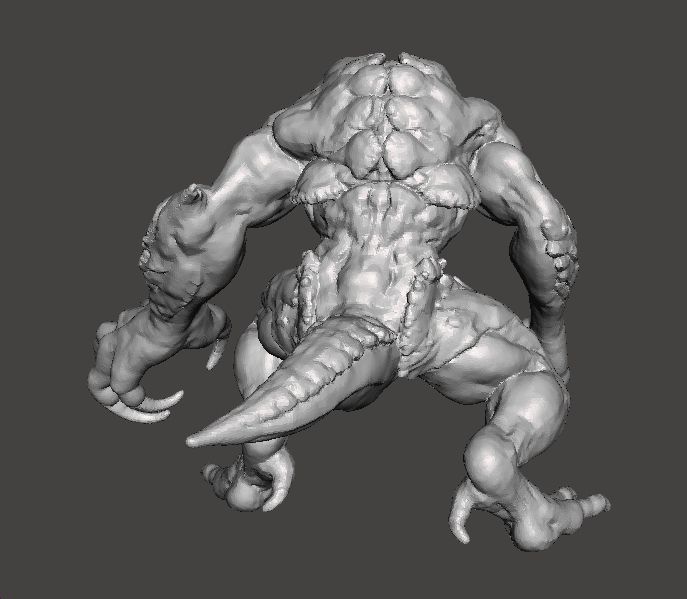 RE3 HUNTER BETA MONSTER MINIATURE MODEL HORROR FANTASY GAMES RPG 3D print model_6