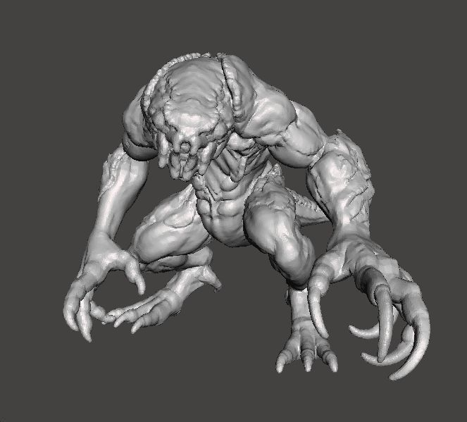 RE3 HUNTER BETA MONSTER MINIATURE MODEL HORROR FANTASY GAMES RPG 3D print model_1