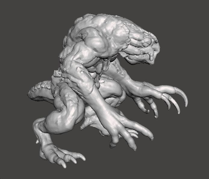 RE3 HUNTER BETA MONSTER MINIATURE MODEL HORROR FANTASY GAMES RPG 3D print model_4