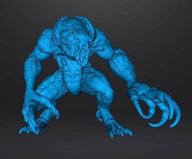 RE3 HUNTER BETA MONSTER MINIATURE MODEL HORROR FANTASY GAMES RPG 3D print model_10