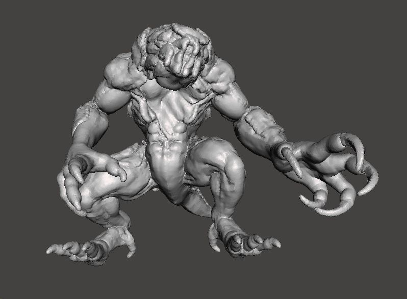 RE3 HUNTER BETA MONSTER MINIATURE MODEL HORROR FANTASY GAMES RPG 3D print model_8