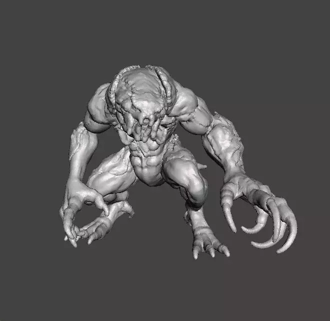 RE3 HUNTER BETA MONSTER MINIATURE MODEL HORROR FANTASY GAMES RPG 3D print model_0