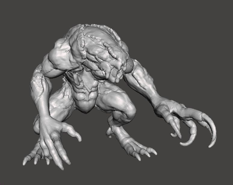 RE3 HUNTER BETA MONSTER MINIATURE MODEL HORROR FANTASY GAMES RPG 3D print model_2