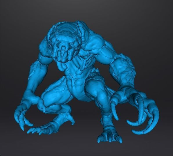 RE3 HUNTER BETA MONSTER MINIATURE MODEL HORROR FANTASY GAMES RPG 3D print model_9