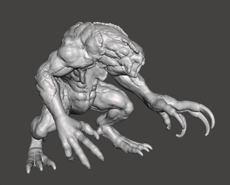 RE3 HUNTER BETA MONSTER MINIATURE MODEL HORROR FANTASY GAMES RPG 3D print model_3