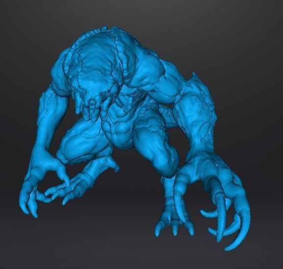 RE3 HUNTER BETA MONSTER MINIATURE MODEL HORROR FANTASY GAMES RPG 3D print model_11
