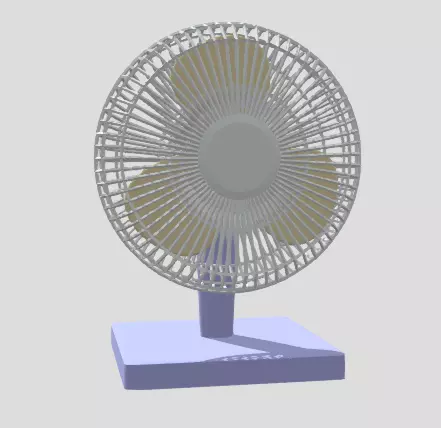 Fan Low poly 3D model_0