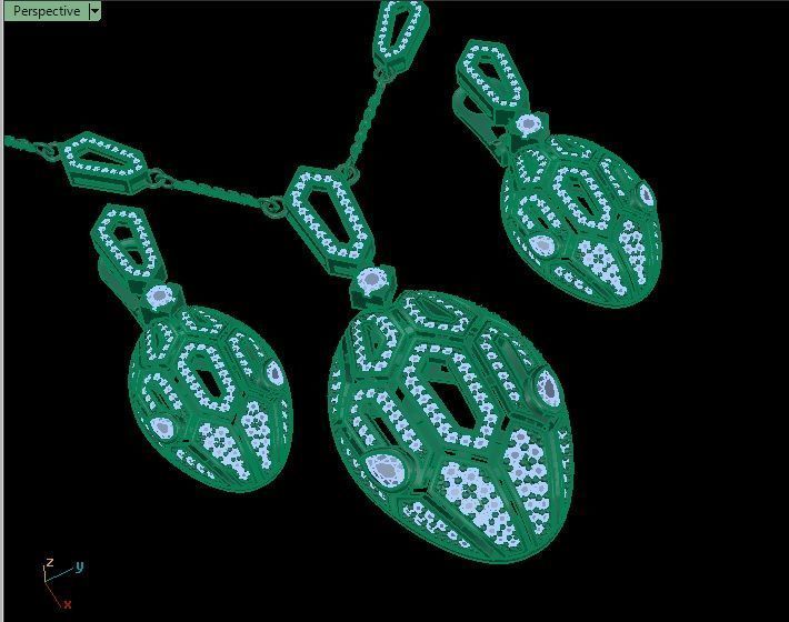 Snake pendant 02 - Emerald 3D print model_6