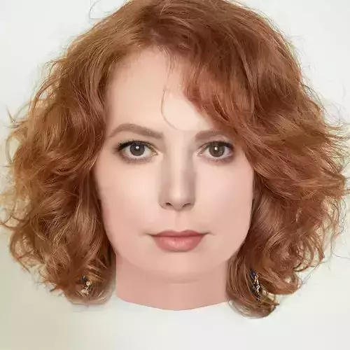 Alicia Witt Head - No Hair - Low poly head for game 
