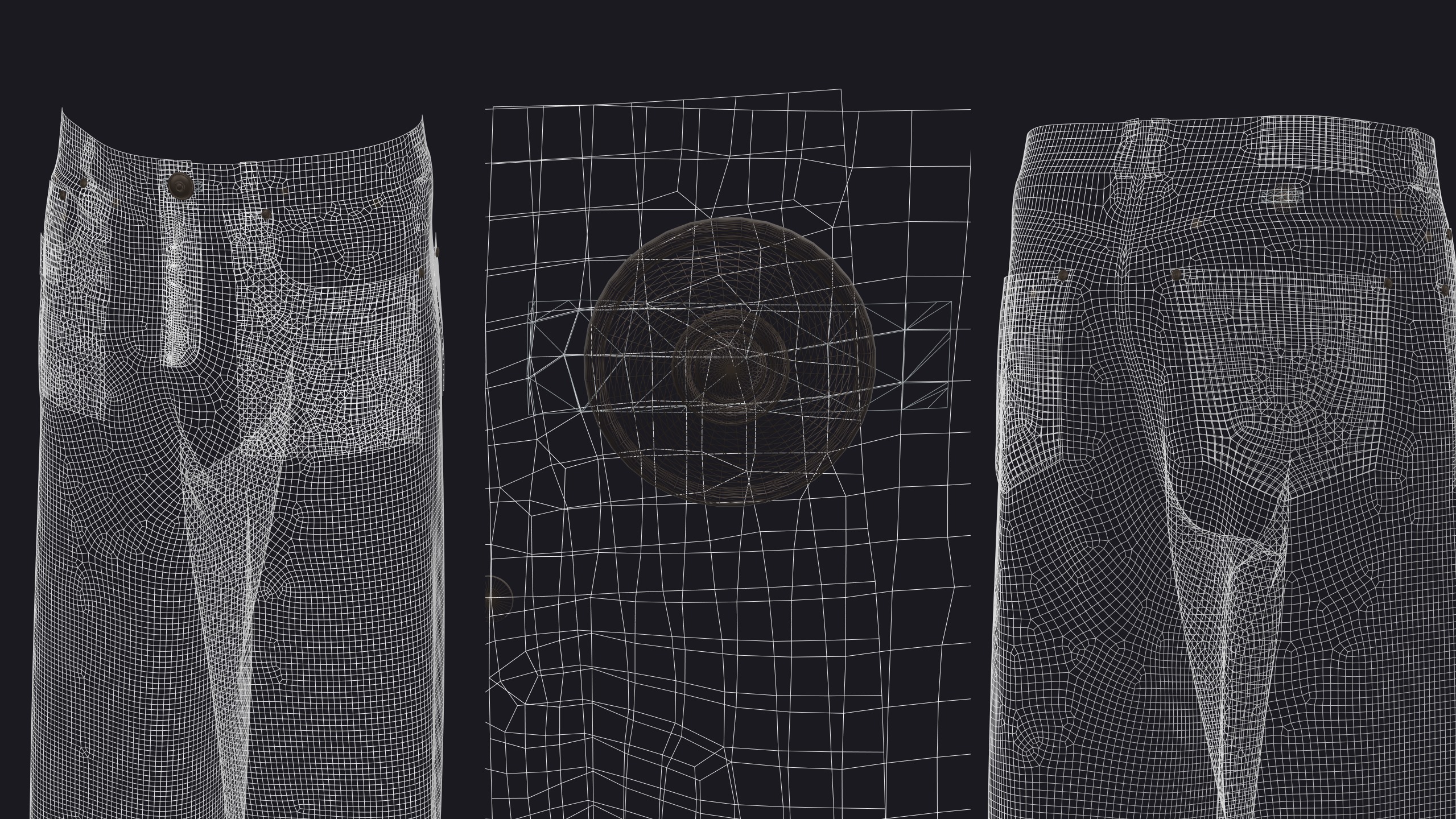 MALE BAGGY JEANS mv2 highpoly 3D model_6