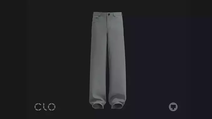 MALE BAGGY JEANS mv2 highpoly 3D model
