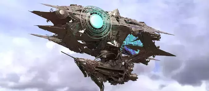 Steampunk Clockwork magic airship 2