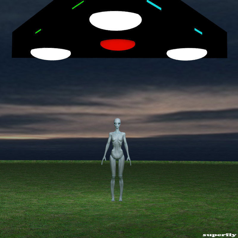 Eben Female Alien with UAP Triangle 3D model_22