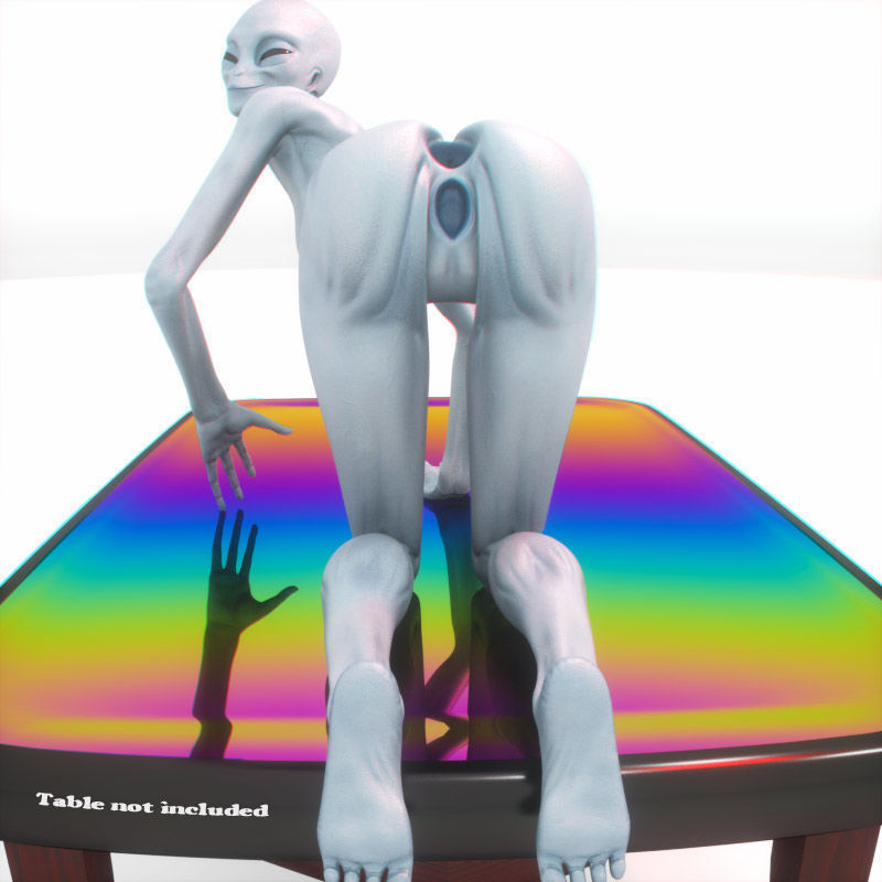 Eben Female Alien with UAP Triangle 3D model_9