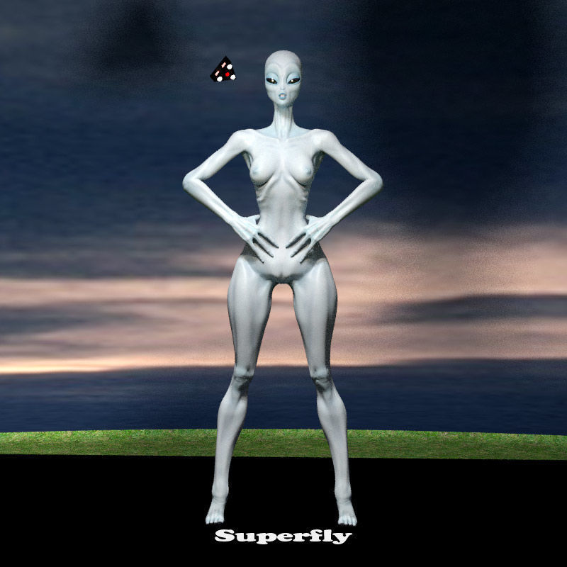 Eben Female Alien with UAP Triangle 3D model_15