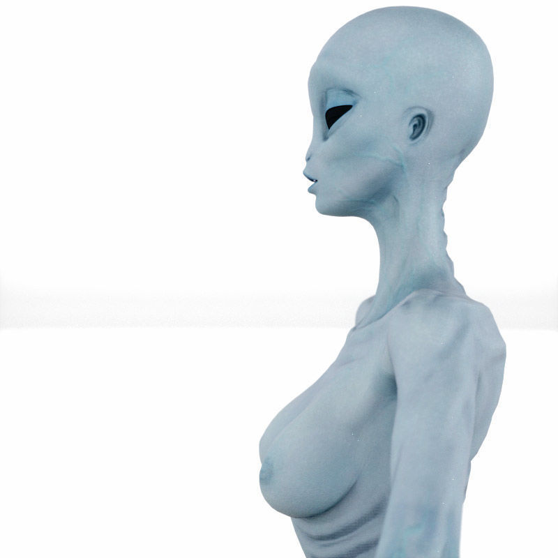 Eben Female Alien with UAP Triangle 3D model_12