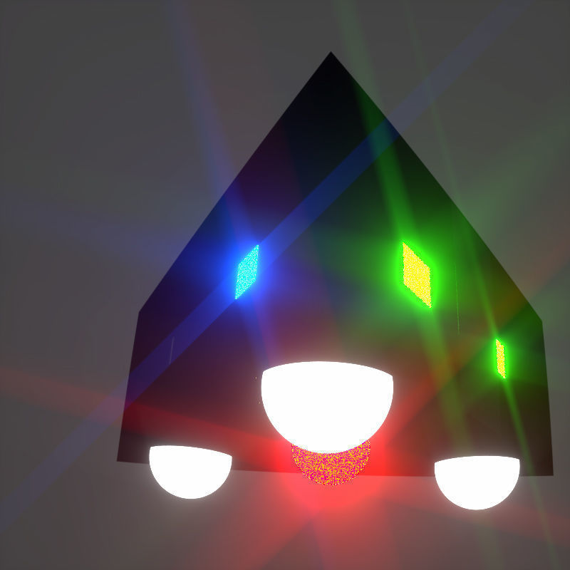 Eben Female Alien with UAP Triangle 3D model_7