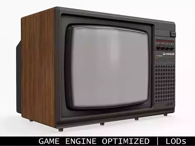Soviet Old TV Brown Clean Low-poly 3D model Soviet Old TV Brown Clean Low-poly 3D model
