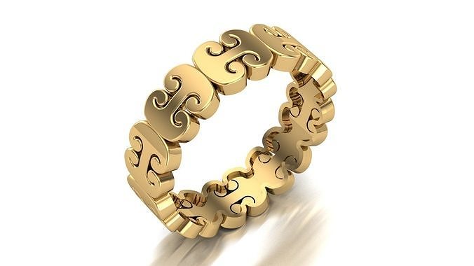 Fancy ring 3D print model