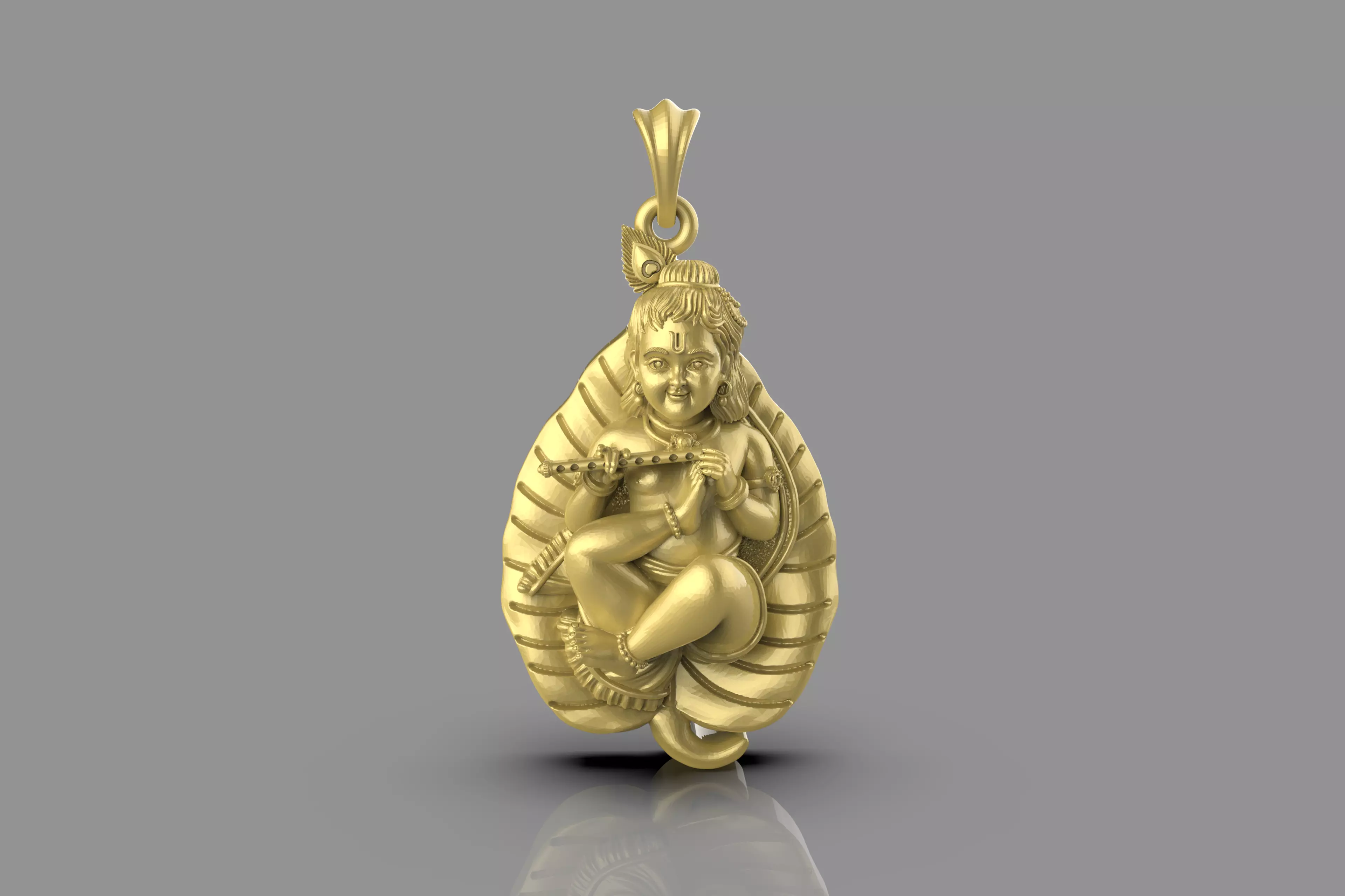 Little Krishna Pendant File 3D print model_0