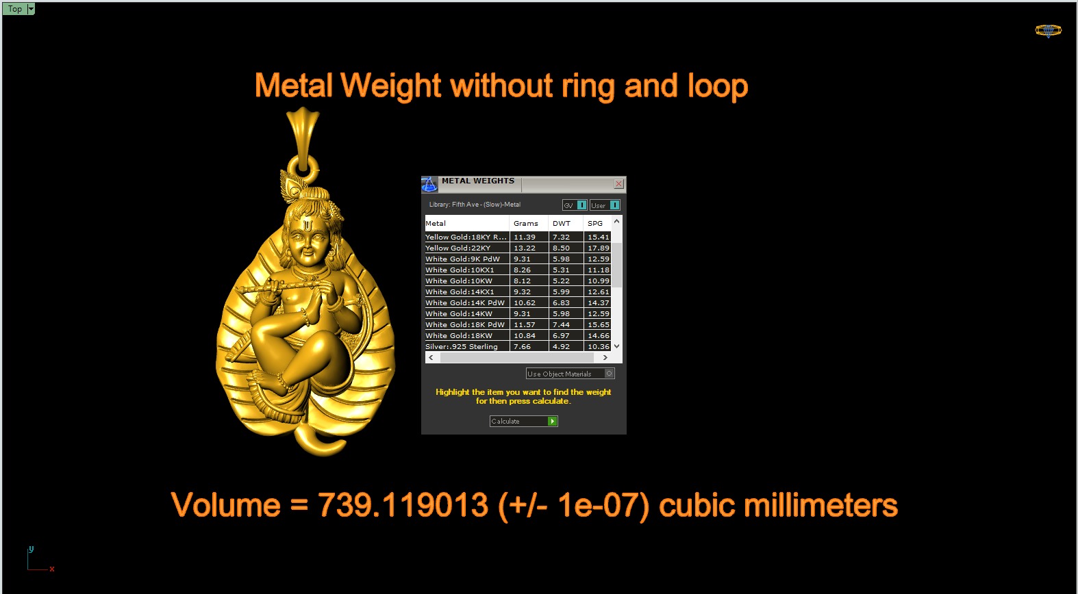 Little Krishna Pendant File 3D print model_1