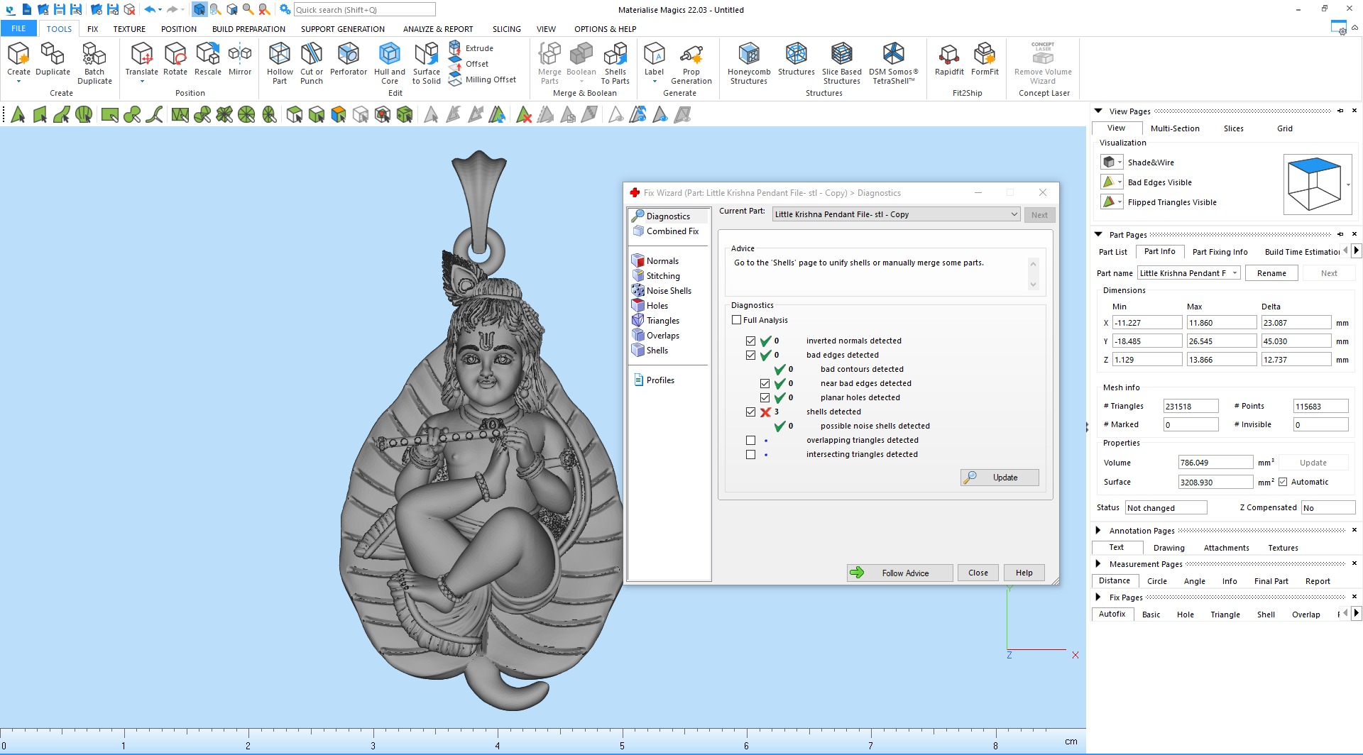 Little Krishna Pendant File 3D print model_11