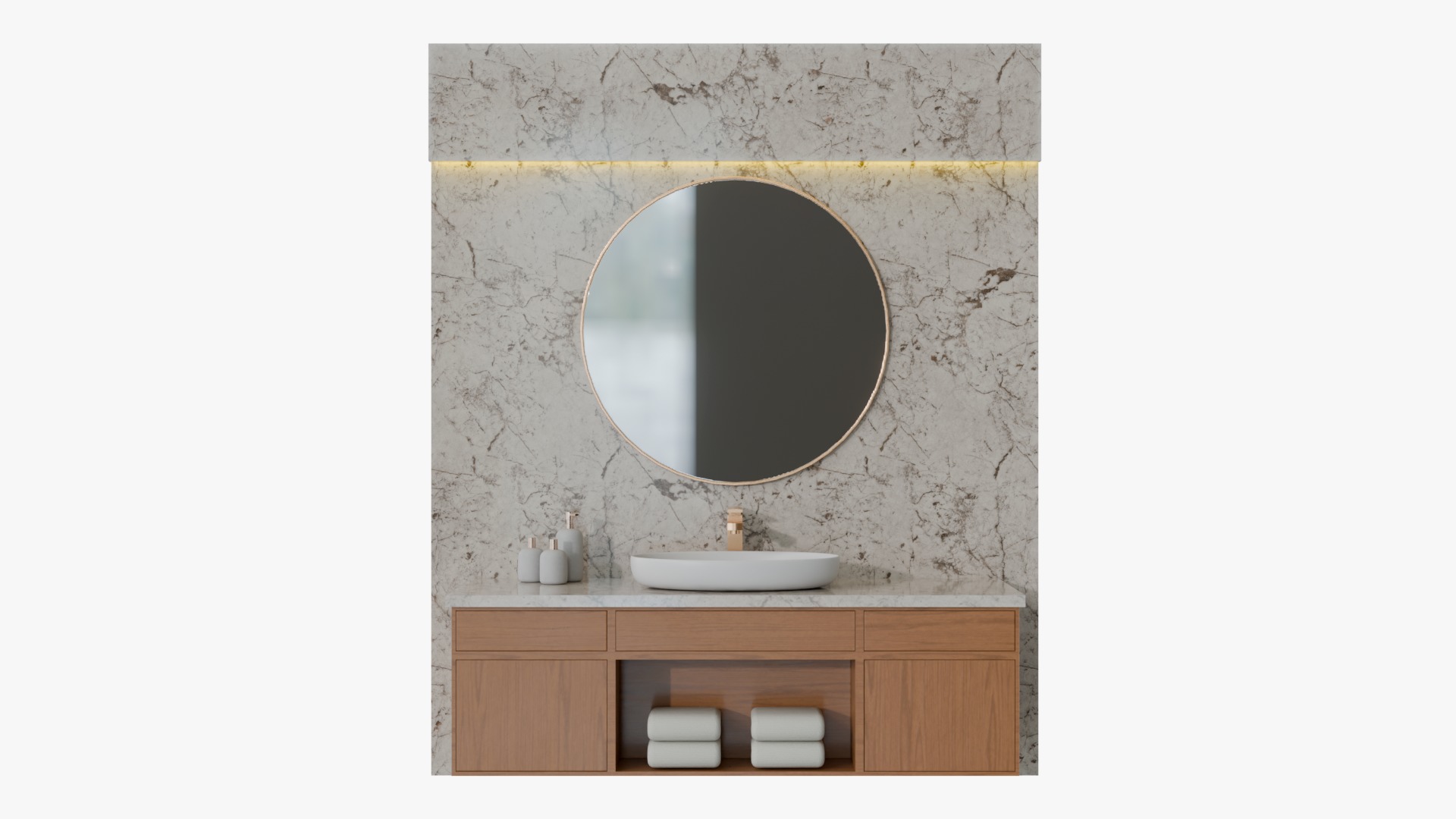 Bathroom Sink and Mirror 3D model_3
