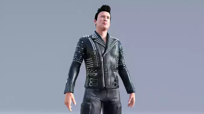 Leather Jacket Spiked Punk 