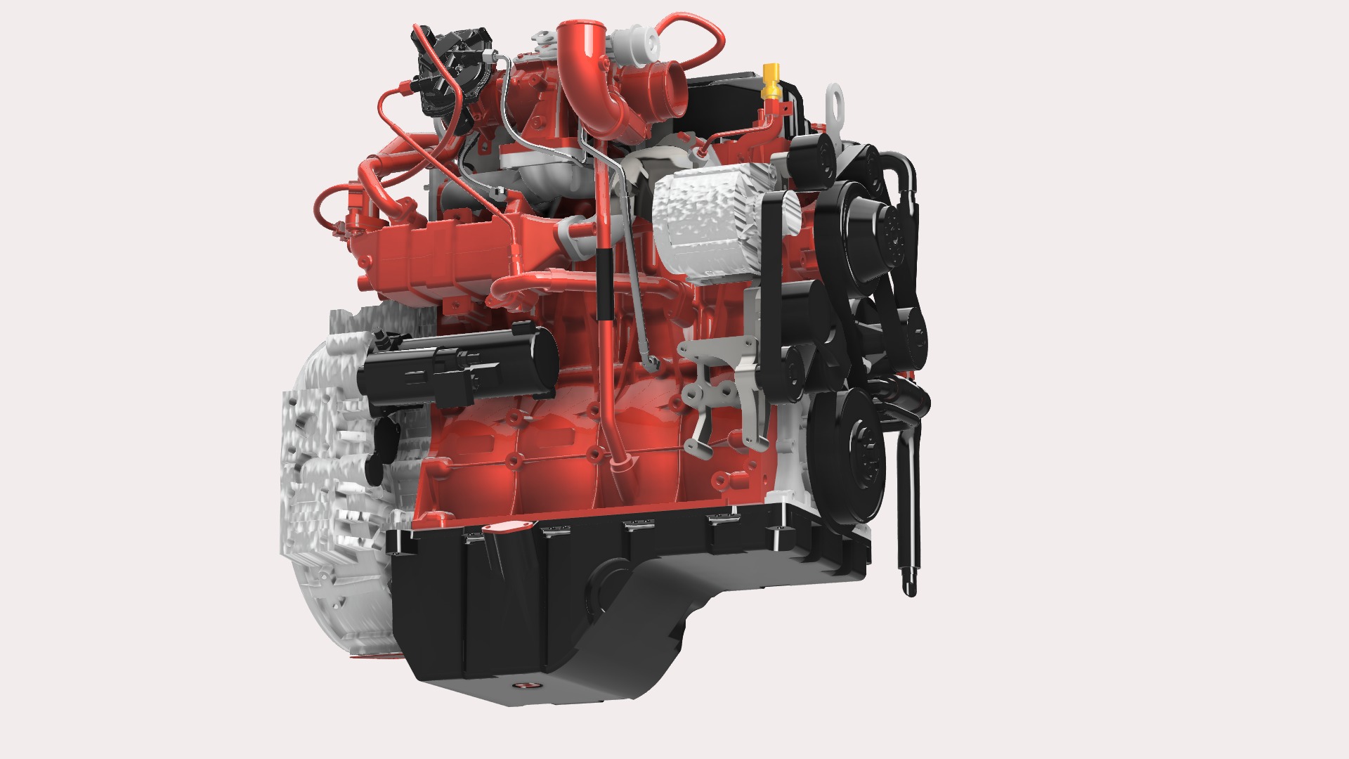Cummins QSF3 8 diesel engine 3D print model_1