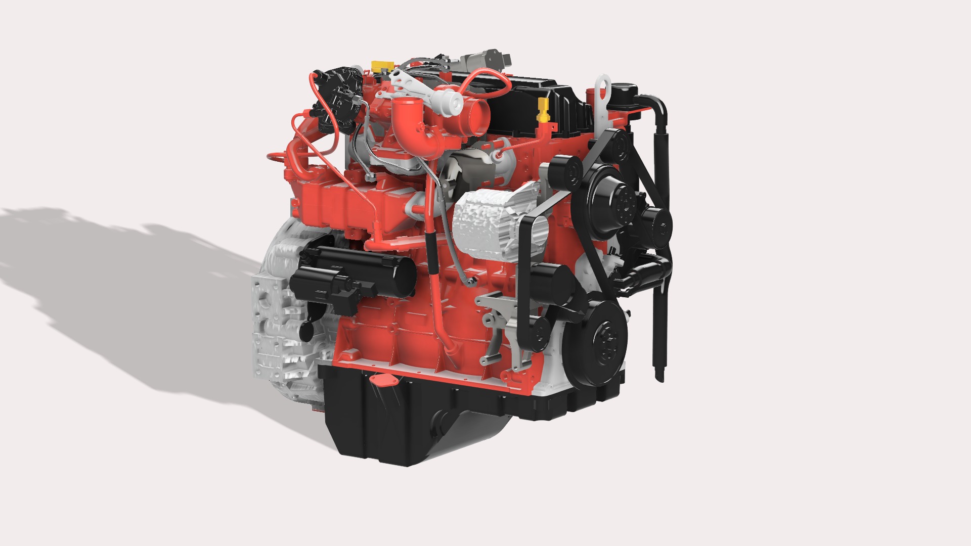 Cummins QSF3 8 diesel engine 3D print model_8