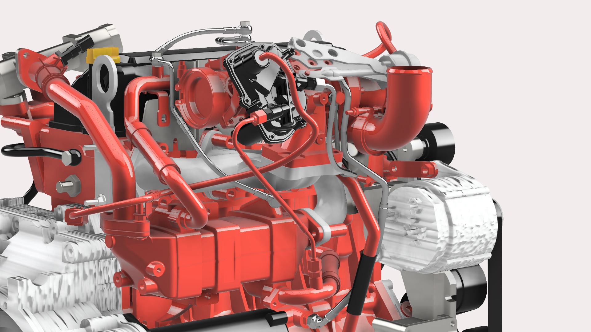 Cummins QSF3 8 diesel engine 3D print model_2