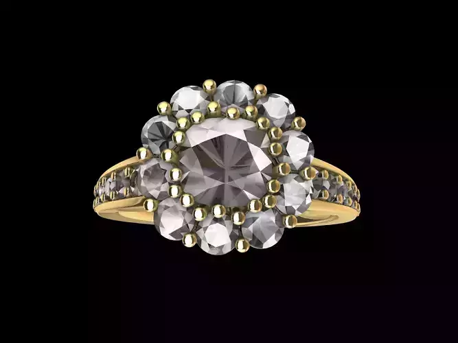 Designer Engagement Cluster Ring