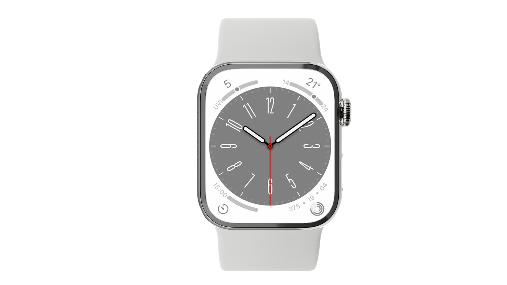 Apple Watch 8 Series - Silver Stainless Steel 3ds Max 3D model_1