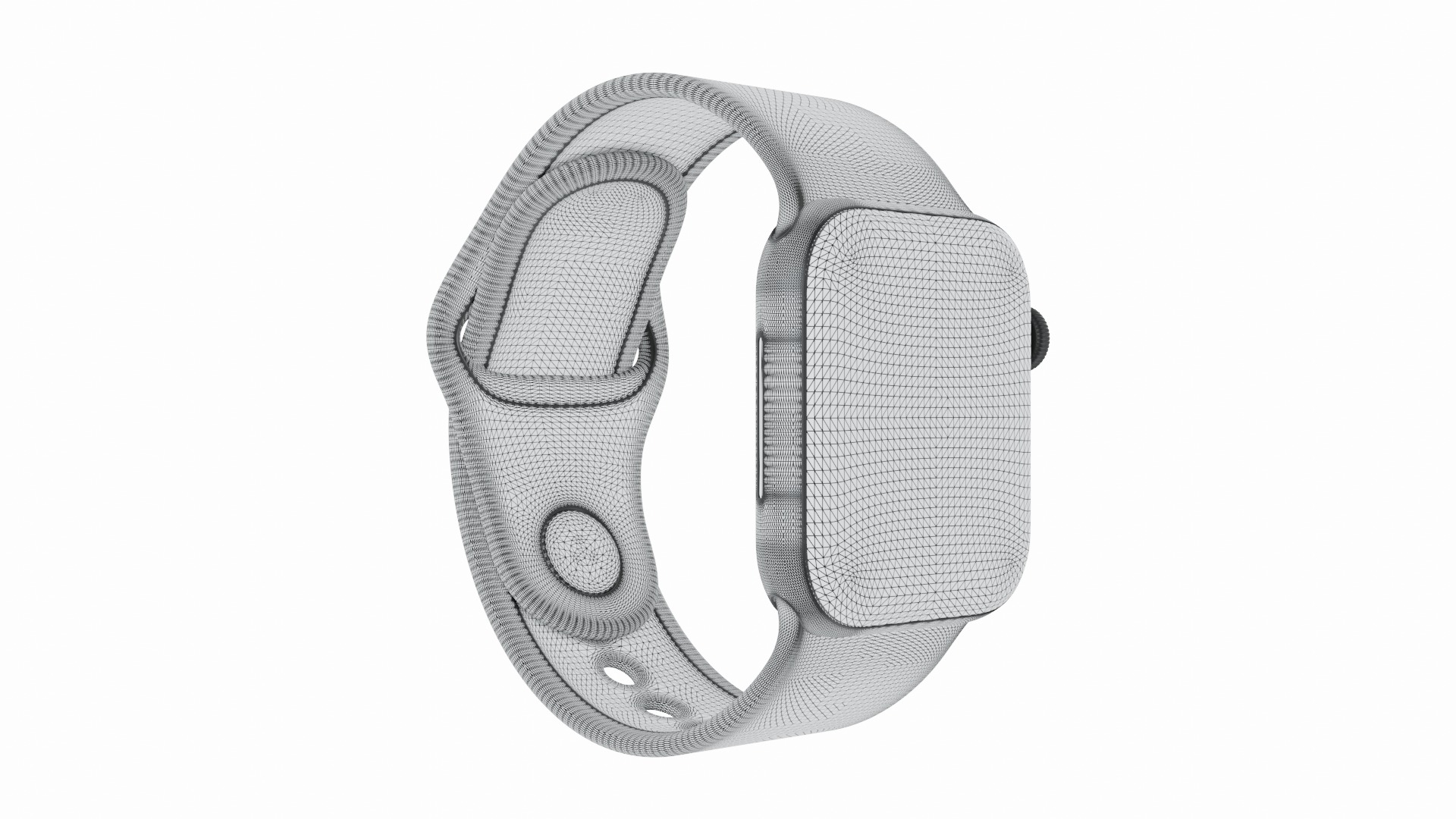 Apple Watch 8 Series - Silver Stainless Steel 3ds Max 3D model_6