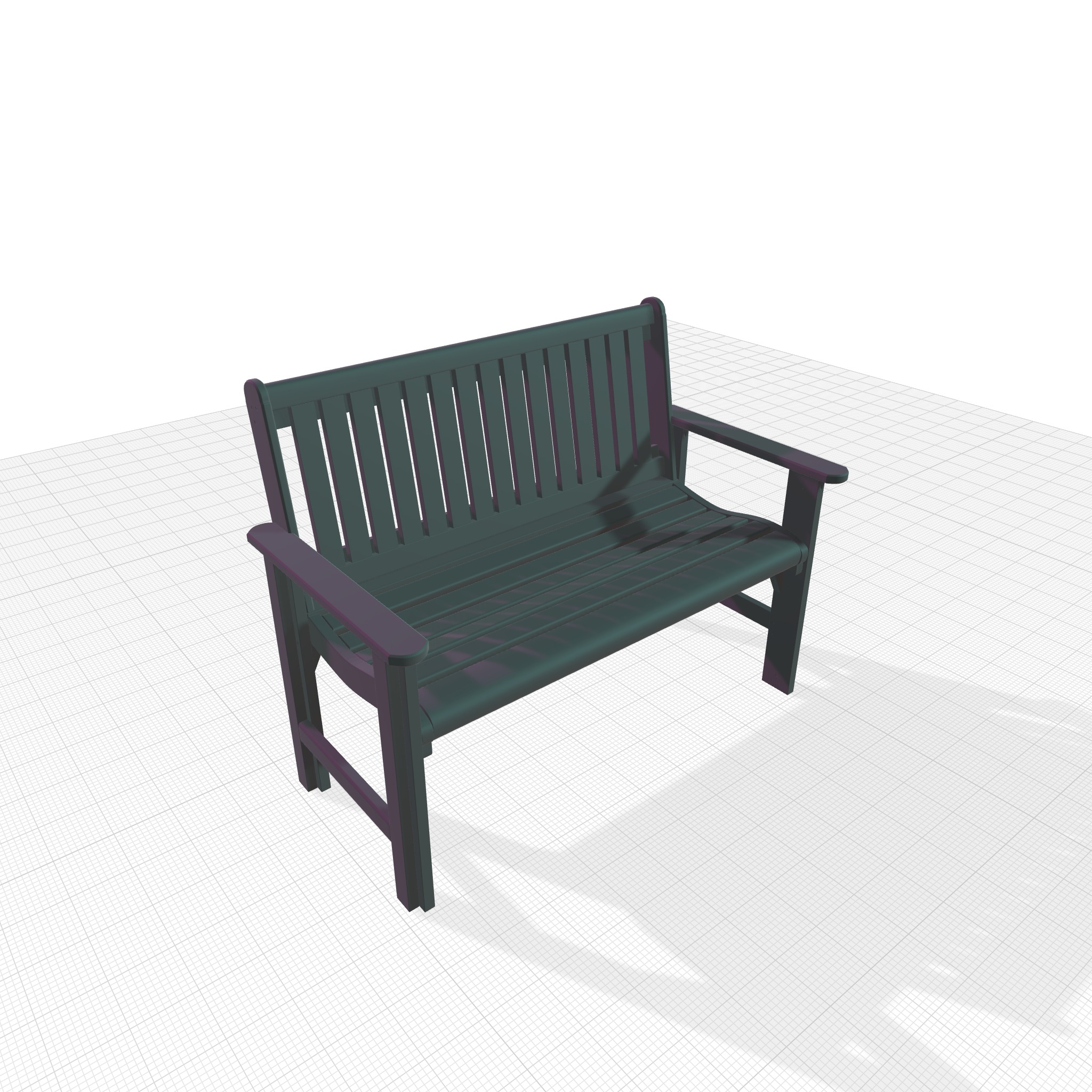 Asht Outdoor Bench 3D model_8