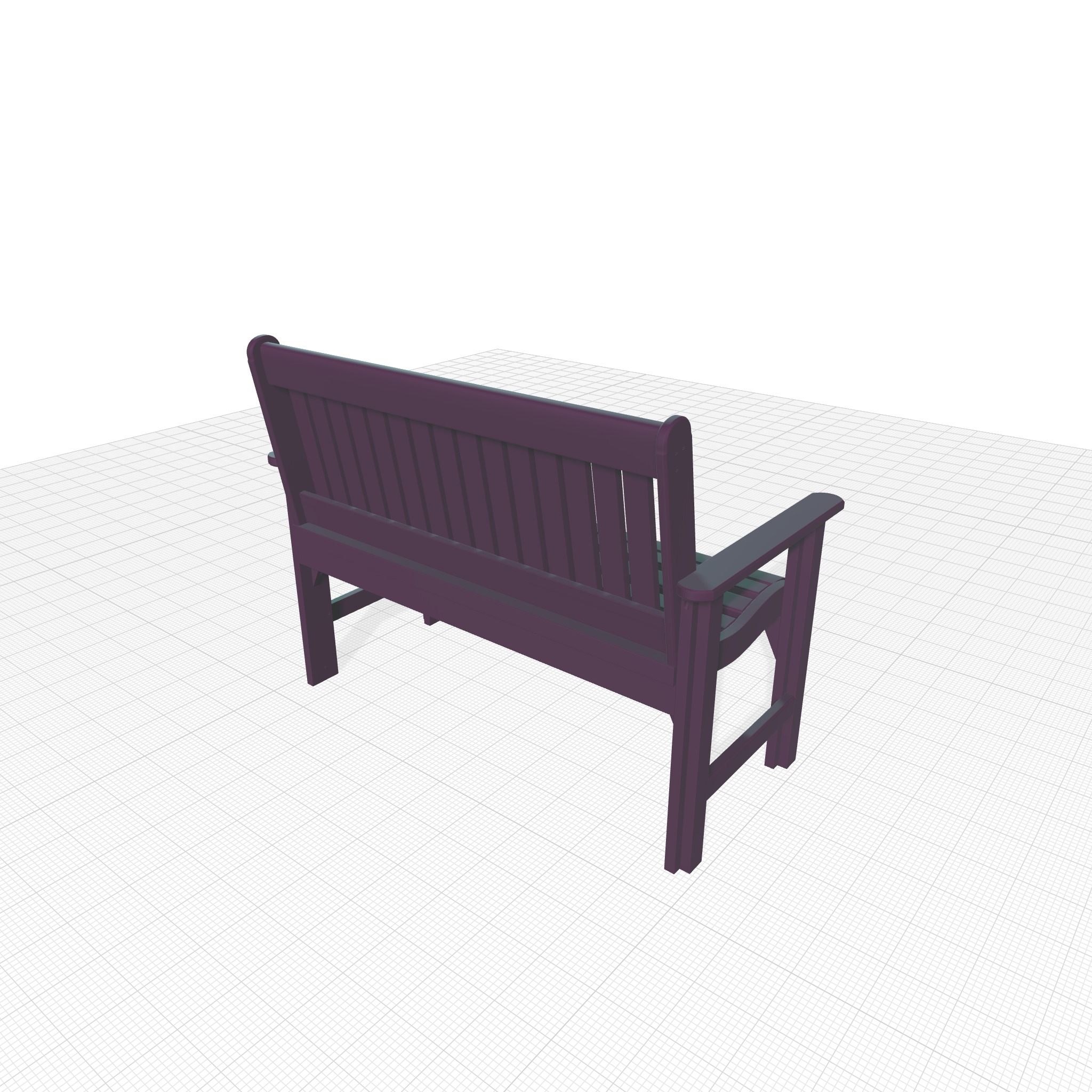 Asht Outdoor Bench 3D model_7