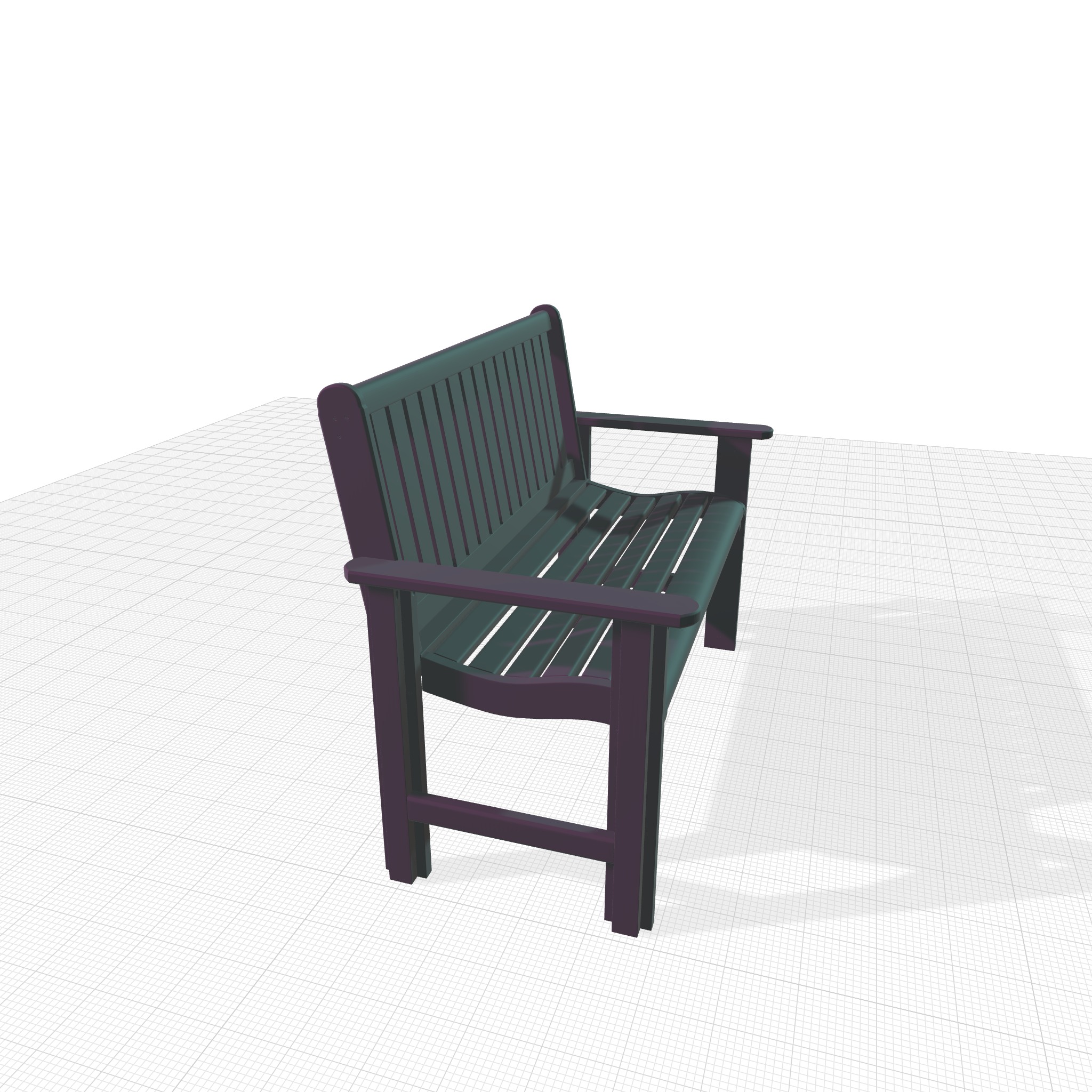 Asht Outdoor Bench 3D model_6