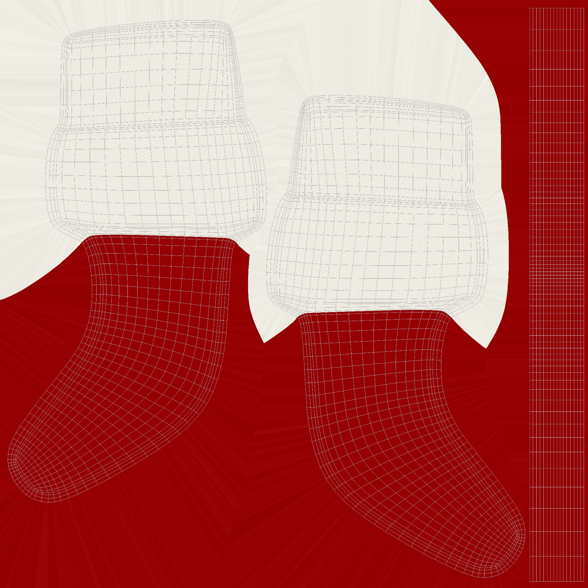 Cartoon Gift Christmas Stocking v002 Low-poly 3D model_5