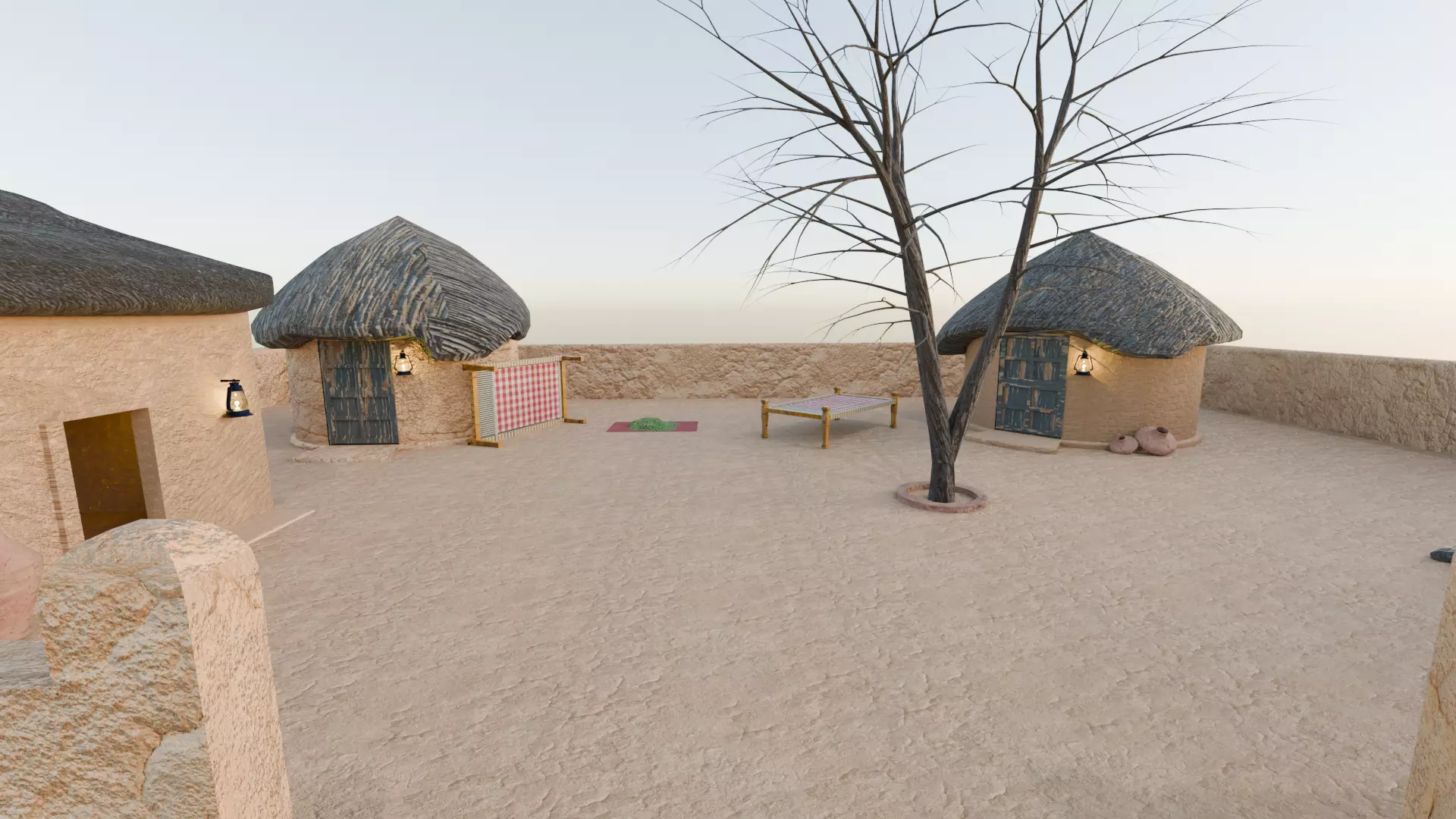 Sindhi Village Pack Low-poly 3D model_0