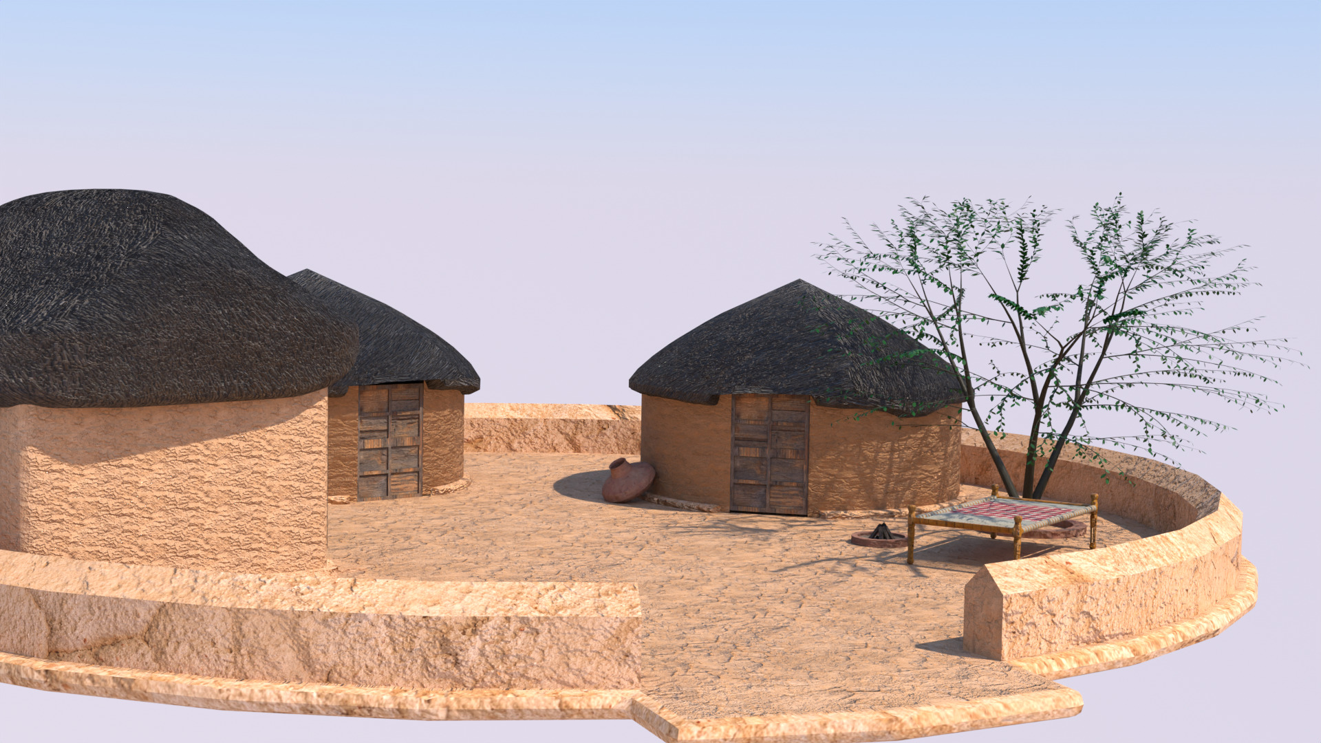 Sindhi Village Pack Low-poly 3D model_10