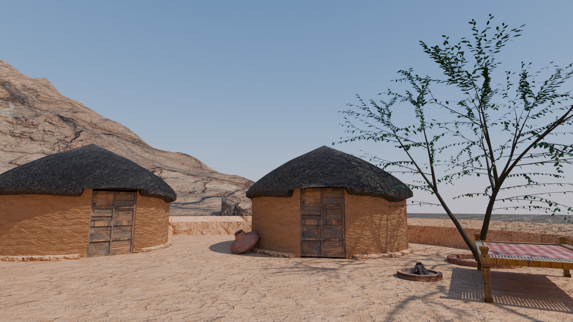 Sindhi Village Pack Low-poly 3D model_6